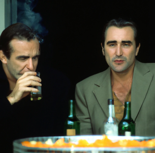 “Nicolas cage drinking and smoking with george clooney”