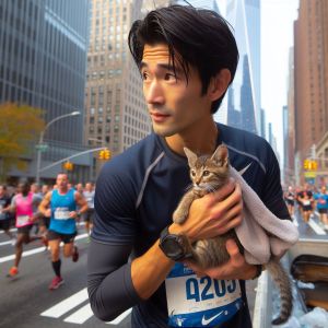 Corredor de Maratón Pierde Carrera Por Parar a Ayudar a un Gatito Herido en el Camino