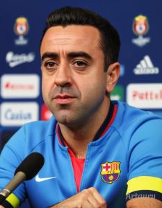 Echan a Xavi del Barcelona por eructar en rueda de prensa.