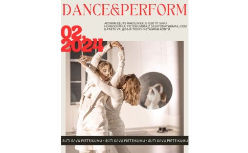 Aicina pieteikties “Dance&Perform” pasākumam februārī